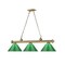 Z-Lite Cordon 3 Light Billiard, Rubbed Brass & Green 2306-3RB-PGR - alternate 6